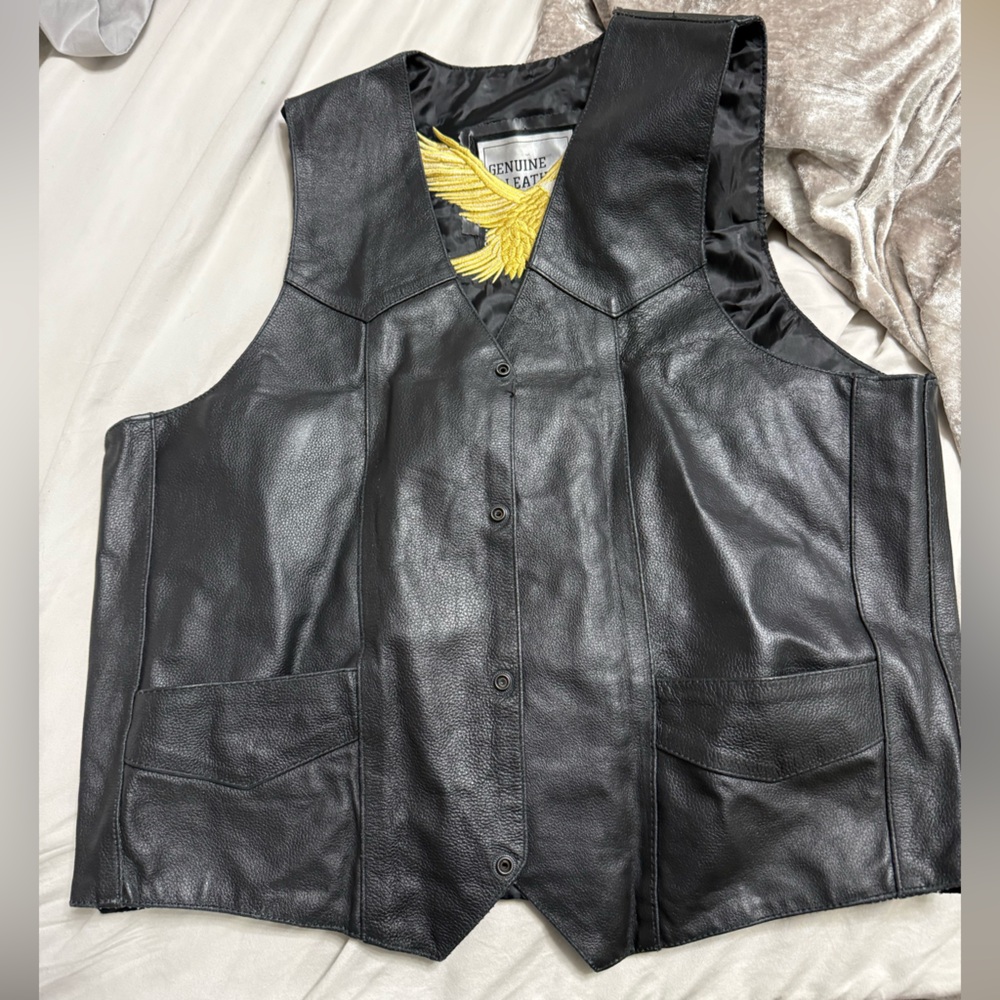 Black Leather Vest